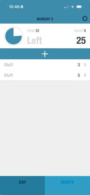 BUDGT app hide decimals feature for cleaner budget display (2 of 3)